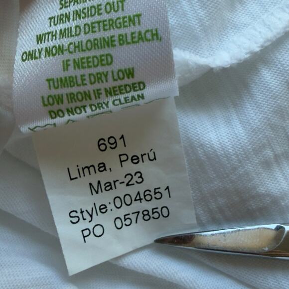 Lilly Pulitzer Etta Scoop Neck Top Resort White Size S - Picture 9 of 11